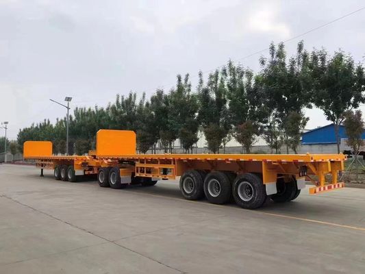 200 т Максимальная полезная нагрузка Wosheng Double Link Flatbed Semi Trailer для контейнерной перевозки