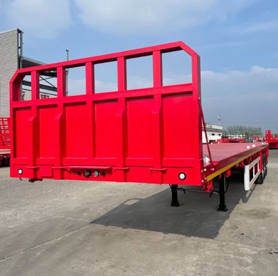 40ft 50 Ton Flatbed Semi Trailer 3 Axle Flat Bed Truck Trailer Прочный стальной материал
