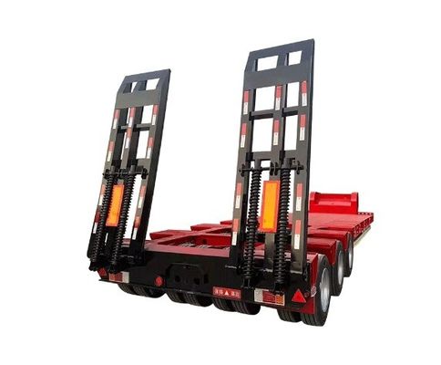 Лоубой плоский прицеп Wosheng 60-100 тонн 12500/13000/14000/16000x2500/3000x1100/3300 мм