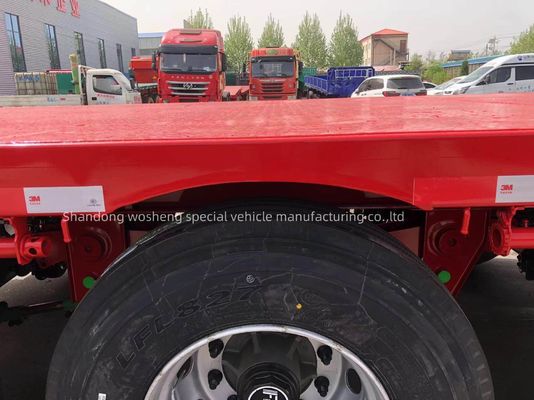 40ft 50 Ton Flatbed Semi Trailer 3 Axle Flat Bed Truck Trailer Прочный стальной материал