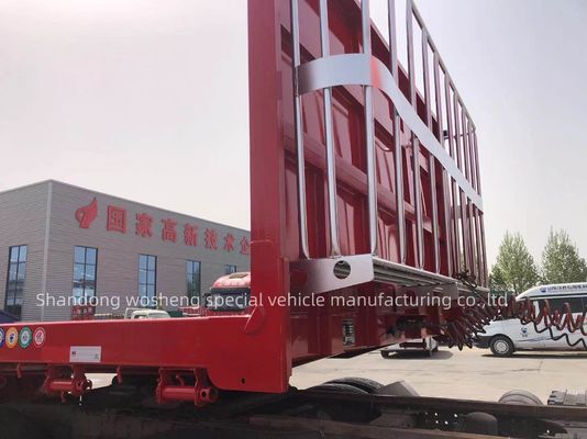 40ft 50 Ton Flatbed Semi Trailer 3 Axle Flat Bed Truck Trailer Прочный стальной материал
