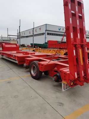 Лоубой плоский прицеп Wosheng 60-100 тонн 12500/13000/14000/16000x2500/3000x1100/3300 мм