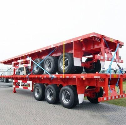 3 оси 4 оси Q345b и T700L стальные плоские контейнерные прицепы для всех видов грузов