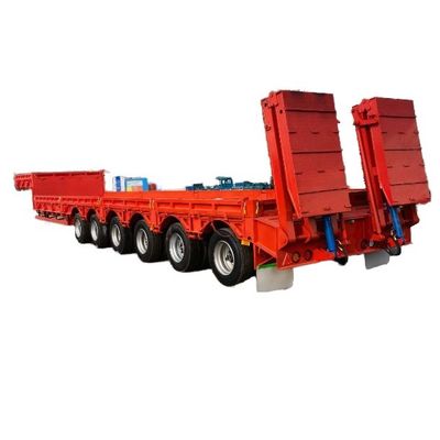 20ft/40ft Container Lowbed Semi Trailer для Wosheng 3/4/5/6 Осей и тяжелого оборудования