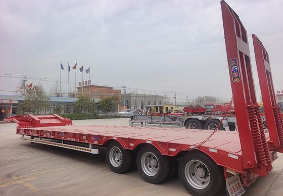 20ft/40ft Container Lowbed Semi Trailer для Wosheng 3/4/5/6 Осей и тяжелого оборудования