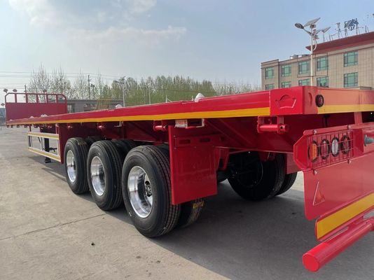 Красная механическая подвеска 3 оси 4 оси 20FT 40FT 45FT контейнер плоский полуприцеп