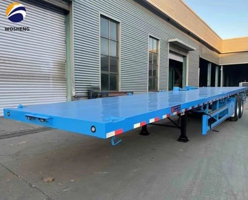 40 FT 2 3 оси плоскополосной полуприцеп с механической подвеской и шинами 12R22.5