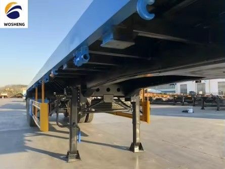 40 FT 2 3 оси плоскополосной полуприцеп с механической подвеской и шинами 12R22.5