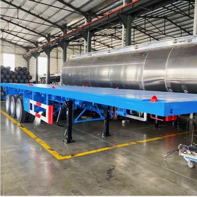 40 FT 2 3 оси плоскополосной полуприцеп с механической подвеской и шинами 12R22.5