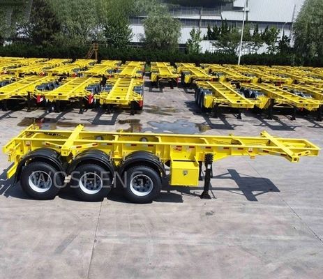 Механическая подвеска Wosheng 3 оси 20FT 40FT контейнер шасси скелет полуприцеп