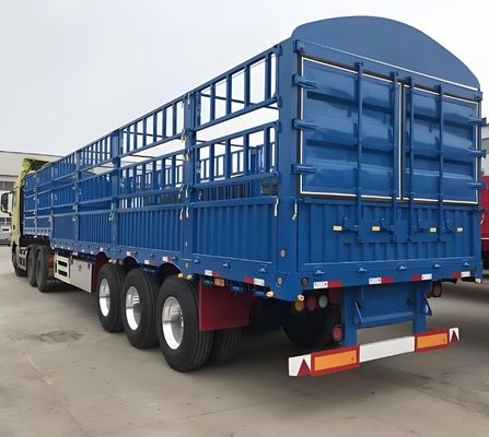 12400x2500x3650mm 60T/80T 3 оси ограждения полуприцеп Подходит для грузов и скота