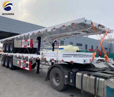 3 оси 4 оси 20FT 40FT Контейнер плоский кровать прицепы грузовиков с двойной системой торможения