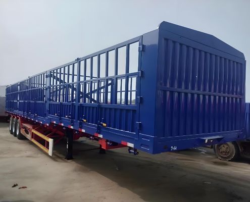 12400x2500x3650mm 60T/80T 3 оси ограждения полуприцеп Подходит для грузов и скота
