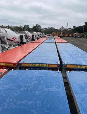 Wosheng 2/3 Axles Container Flatbed Semi Trailer 20FT 40FT для дальних перевозок