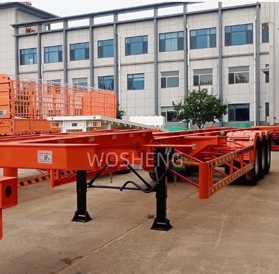 Устойчивый стальной скелетный полуприцеп для транспортировки 20FT 40FT контейнерного шасси
