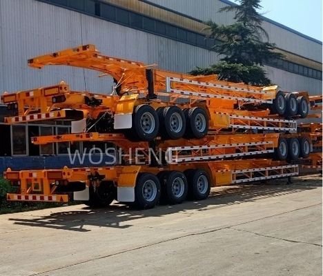 Устойчивый стальной скелетный полуприцеп для транспортировки 20FT 40FT контейнерного шасси