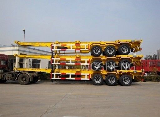 Устойчивый стальной скелетный полуприцеп для транспортировки 20FT 40FT контейнерного шасси