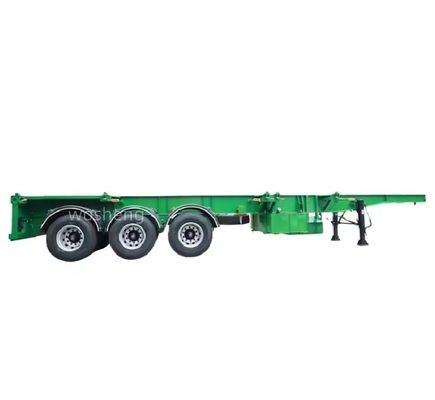 Запрос заказчика Wosheng 3 Axle Green 20FT 40FT Container Chassis Skeleton Semi Trailer