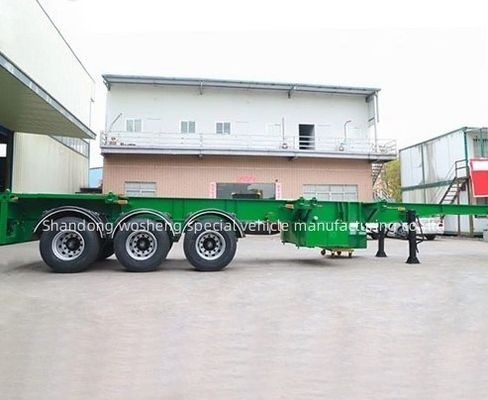 Запрос заказчика Wosheng 3 Axle Green 20FT 40FT Container Chassis Skeleton Semi Trailer