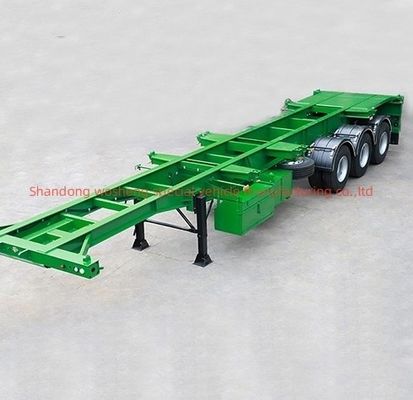Запрос заказчика Wosheng 3 Axle Green 20FT 40FT Container Chassis Skeleton Semi Trailer