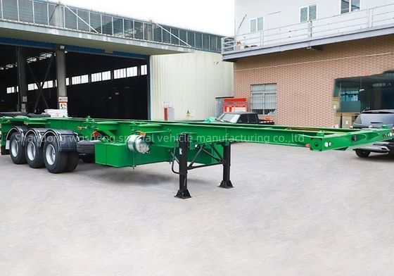 Запрос заказчика Wosheng 3 Axle Green 20FT 40FT Container Chassis Skeleton Semi Trailer