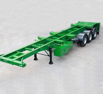 Wosheng Style 3 Axle Semi-Trailer Skeleton Truck Trailer для зеленых 20FT 40FT контейнеров