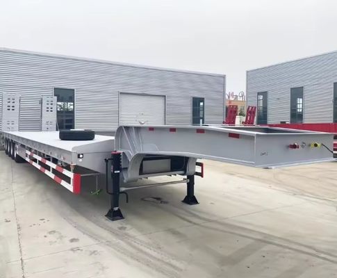 Настраиваемый 13000x2500x1100 4-осевой полуприцеп Lowboy для перевозки тяжелого оборудования