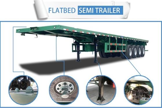 40ft Steel Flatbed Semi Trailers с толщиной 90 w mm*13 mm*10 слоя Leaf Spring