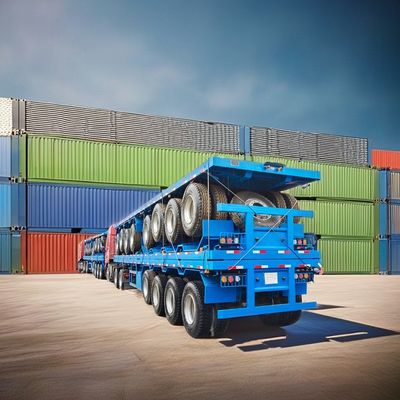 40ft Steel Flatbed Semi Trailers с толщиной 90 w mm*13 mm*10 слоя Leaf Spring