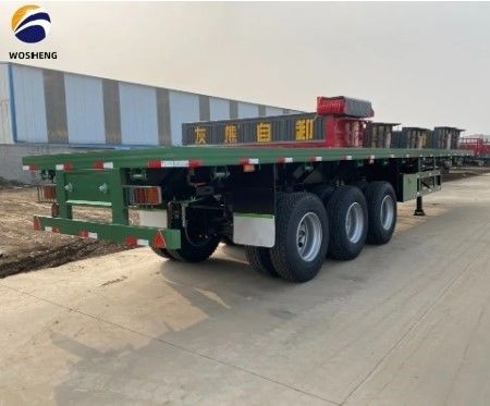 Custom Flatbed Semi Trailer с высокой грузоподъемностью и двойной системой торможения