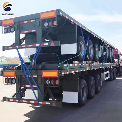 Custom Flatbed Semi Trailer с высокой грузоподъемностью и двойной системой торможения