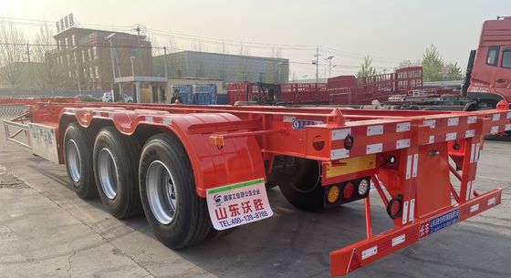 Wosheng Customized Color 2 3 4 Axles Truck Skeleton Полуприцеп для погрузки контейнеров