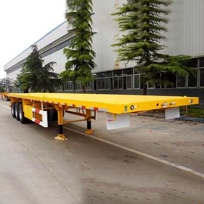 3 4 Осевой грузовой корабль и 20ft 40ft 45ft Контейнер плоскостольный трейлер с 80tons Максимальная полезная нагрузка