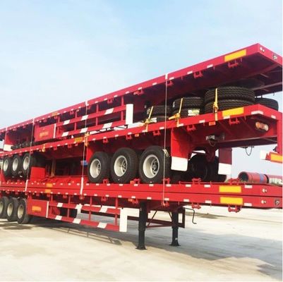 3 4 Осевой грузовой корабль и 20ft 40ft 45ft Контейнер плоскостольный трейлер с 80tons Максимальная полезная нагрузка