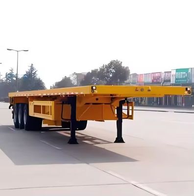 3 оси 12R22.5 Шины Стальной материал Плоский полуприцеп с максимальной полезной нагрузкой 20T-80T