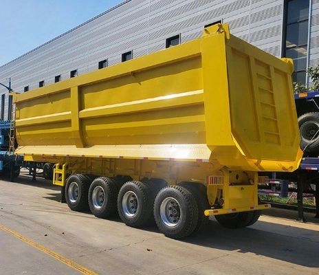 Q345B / T700 Стальной 4-осевой задний полуприцеп для транспортировки руды