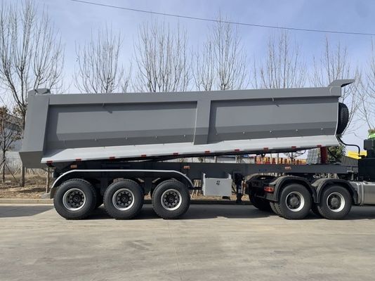 Q345B / T700 Стальной 4-осевой задний полуприцеп для транспортировки руды