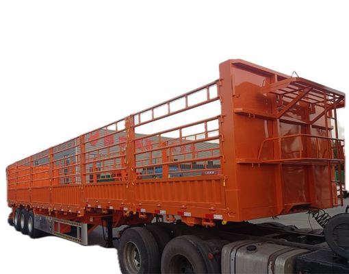 Wosheng 40-100тонны Коммунальные боковые стены открытые Животноводство овощный забор грузовик трейлер с тягой