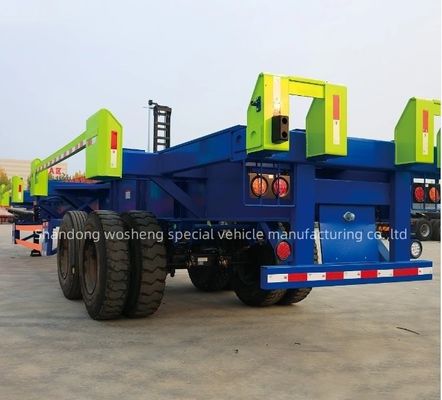 2 оси 20FT 40FT Wharf комбинированный транспорт скелет контейнерный трейлер