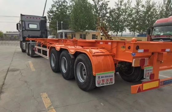 Механическая и воздушная подвеска 50T полезный груз скелет полуприцеп для контейнерной перевозки