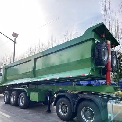 Тяжелый гидравлический цилиндр 3оси 45cbm 50cbm U-образный задний наклонный кузовный трейлер для грузовиков