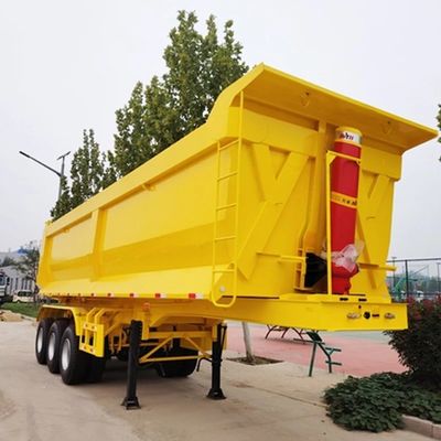 Тяжелый гидравлический цилиндр 3оси 45cbm 50cbm U-образный задний наклонный кузовный трейлер для грузовиков