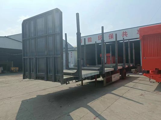 Двухлинейная тормозная система 80Тонна головная панель деревянный плоский полуприцеп для сыпучего груза