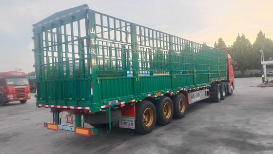 Животноводство и овощи 3/4 оси ограждение стальной козырь полуприцеп от Wosheng