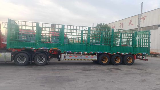 Животноводство и овощи 3/4 оси ограждение стальной козырь полуприцеп от Wosheng