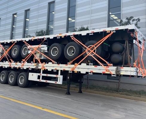 40ft контейнер полезный полуприцеп плоский прицеп двойной линии тормозной системы 12R22.5 шины