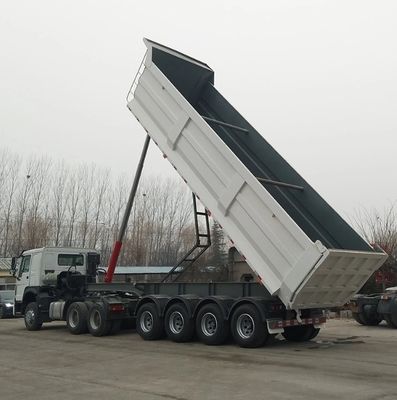 3/4/5 Оси Задние сбросы полуприцепа наклонитель наклоняющийся грузовик прицепы с стальным основным балом