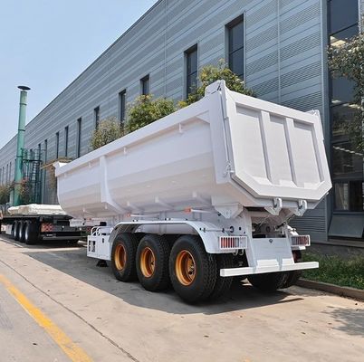 ShanDong WS 3 Оси 20-100Тонны Задний наклонитель Гидравлические прицепы Стальный материал Задний отвал Полуприцеп