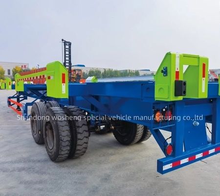 Главный луч Q345B Высота 500 мм Контейнерный скелет Полуприцеп для грузового порта