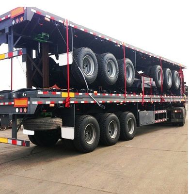 3 оси 40ft контейнер плоский полуприцеп для грузовика настраиваемый и тяжелый грузовик